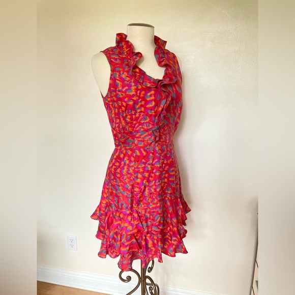 RACHEL ZOE 100% Silk Ruffle Dress - Picture 16 of 16